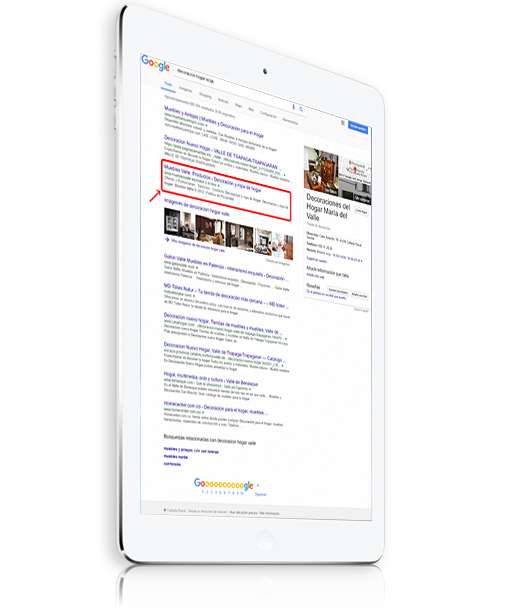 Marketing Digital rentable y efectivo, Marketing Online - Posicionamiento SEO tablet Evirom