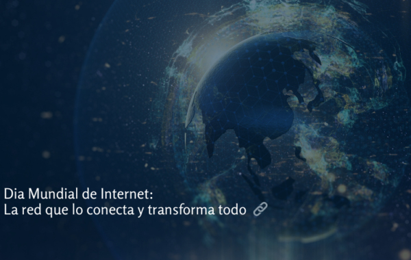 Planeta Tierra digitalizado con líneas de red brillantes, simbolizando la conexión global por Internet